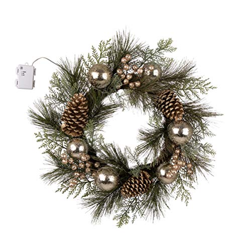 24 Inch Prelit Christmas Wreath Decoration