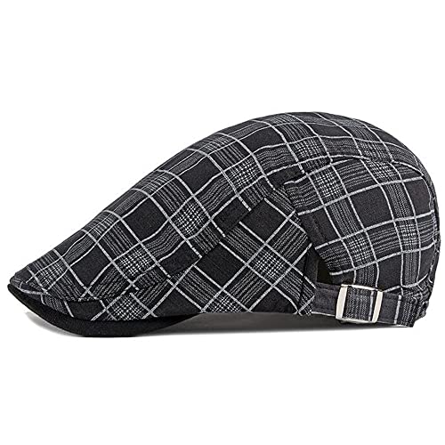 Mens Newsboy Hat Adjustable Breathable