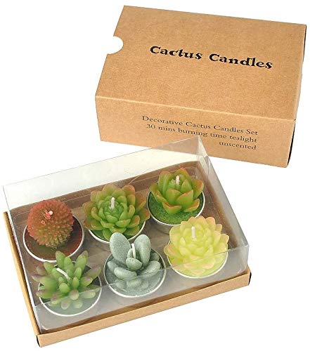 6 Packs Cactus Tealight Candle