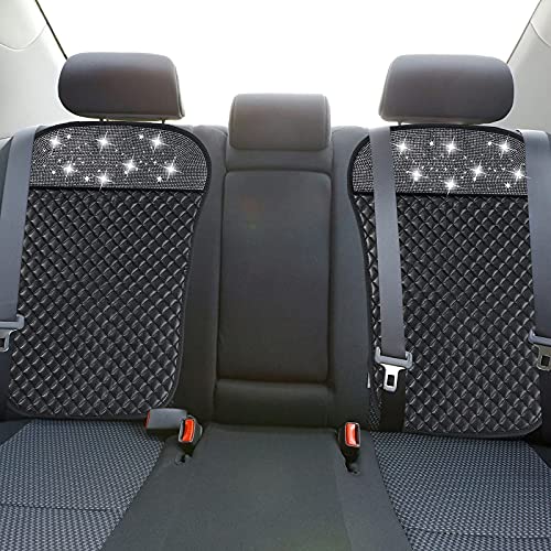 2 Pcs Bling Car Seat Covers Back Cushion Breathable Leather Mesh Protector