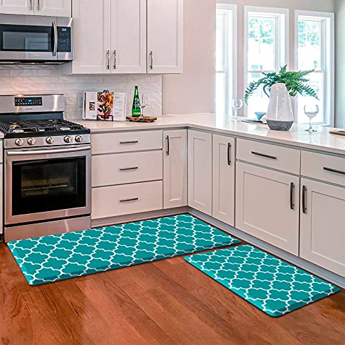 [2 PCS] Kitchen Cushioned Anti-Fatigue Floor Mat, Heavy Duty PVC Ergonomic