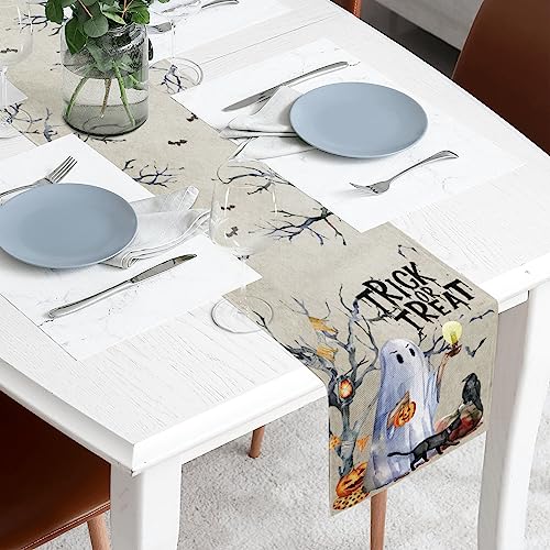 Halloween Table Runner Halloween Decorations Indoor Table Runner Long Linen Farmhouse Style