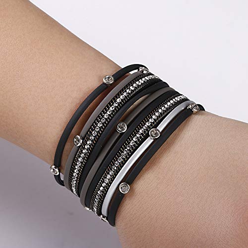 Leather Wrap Bracelet for Women