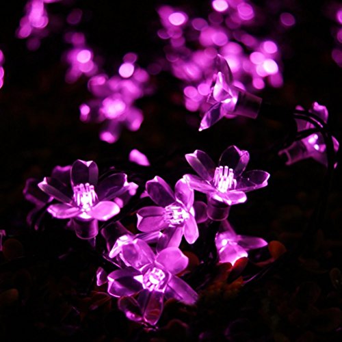 33 Feet 100 LED Cherry Flower Fairy String Lights Christmas, 8 Flash Modes with Tail Plug