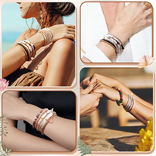 4 Set Bohemian Bead Bracelets for Women