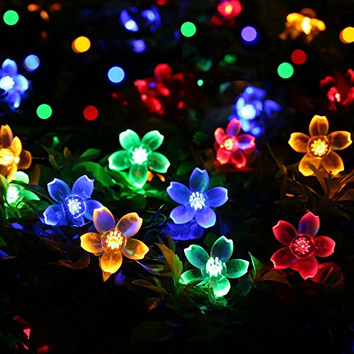 33 Feet 100 LED Cherry Flower Fairy String Lights Christmas, 8 Flash Modes with Tail Plug