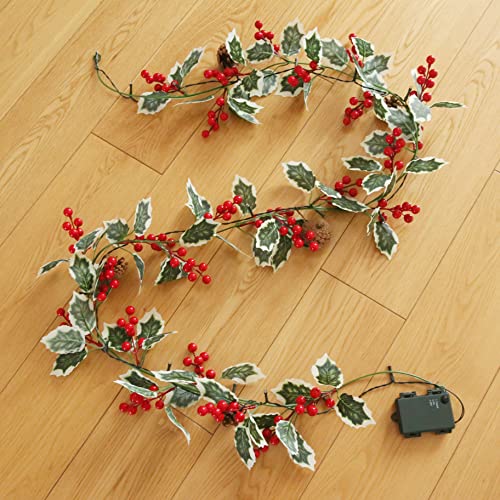 6FT Lighted Christmas Garland Battery Operated