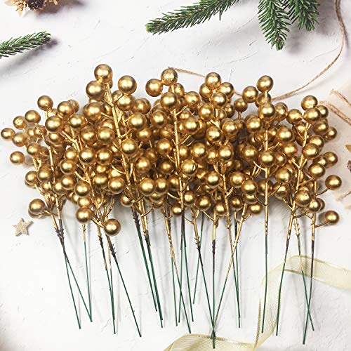 24 pcs Berries Stems  for Christmas Ornaments