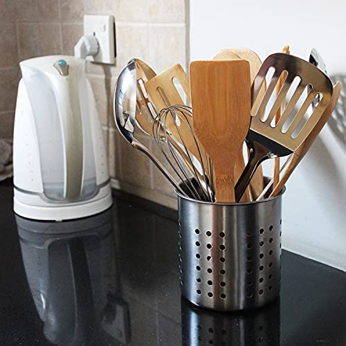 Stainless Steel Cooking Utensil Holder 5 x 5.3 Inches