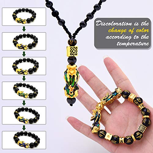 4 Piece Feng Shui Pi Xiu Pi Yao Bracelet Necklace Set