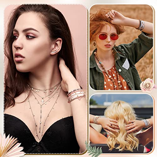 4 Set Bohemian Bead Bracelets for Women