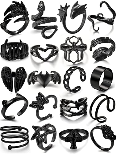 20-30Pcs Gothic Vintage Rings Set for Men/Women