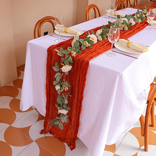 Black Cheesecloth Table Runner, 160inch Long Cheese Cloth Boho Gauze Table Runner