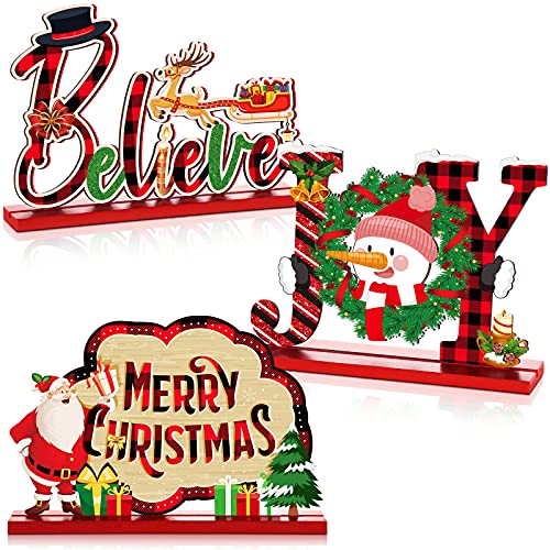 3 Pieces Merry Christmas Table Decoration