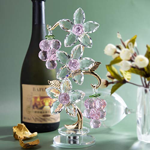 Crystal Pink Grape w/ Rotating Base Collectible Figurines