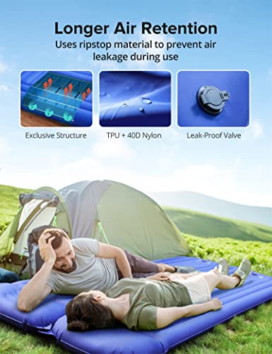 Sleeping Pad, 5.5'' Thick Self-Inflating for Camping Sleeping Gear