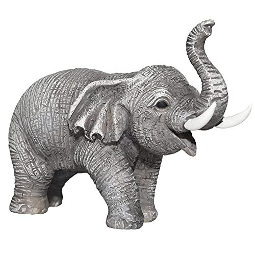 Feng Shui Solid Elephant Statue for Wealth & Luck, Gray