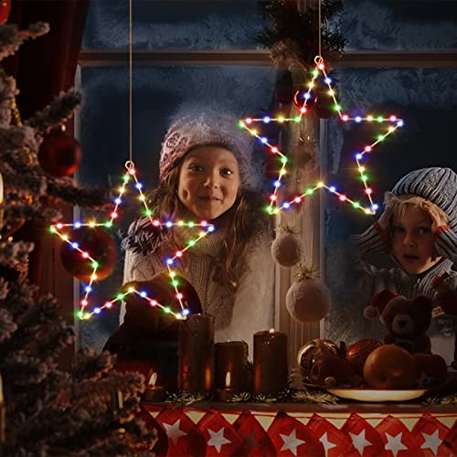 3PCS  45 LEDs Christmas  Star Window Lights Decoration