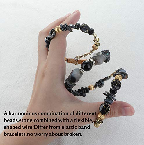 6Sets Bohemian Bead Bracelets for Women Multilayer