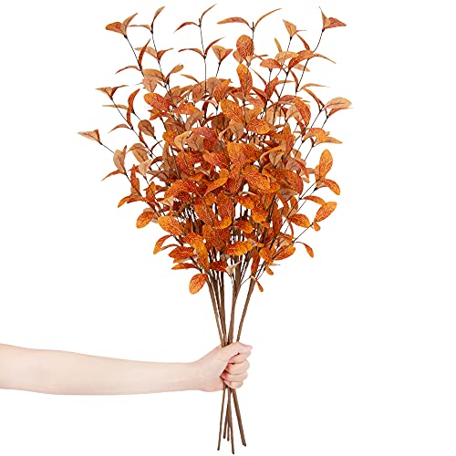 6 Pcs Artificial Eucalyptus Stems Fall  Decoration