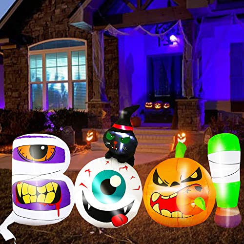 7 Ft Long Halloween Inflatables Boo Decoration