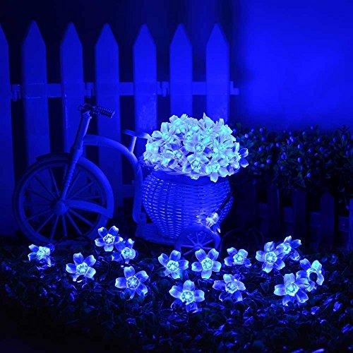 33 Feet 100 LED Cherry Flower Fairy String Lights Christmas, 8 Flash Modes with Tail Plug