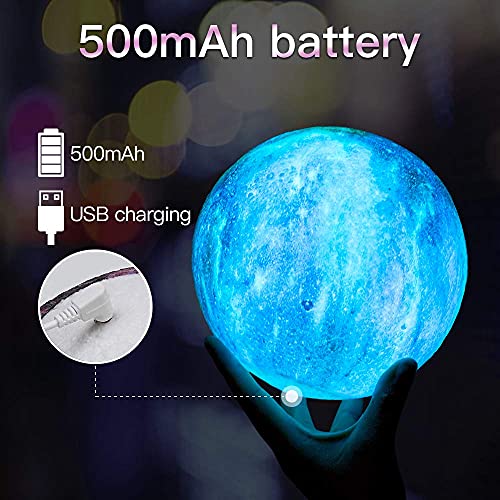 3D Moon Galaxy LED Lamp/Night Light 5.9 inch 16 Colors