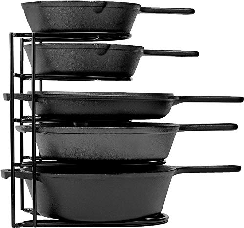 Heavy Duty Pan Organizer, 5 Tier Rack - Holds up to 50 LB  - No Assembly Required