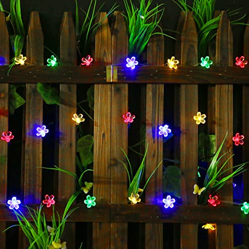 Waterproof Solar Flower Christmas String Fairy Lights