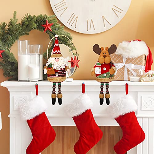 3 Pcs Christmas Sitting Santa Snowman Reindeer Decoration