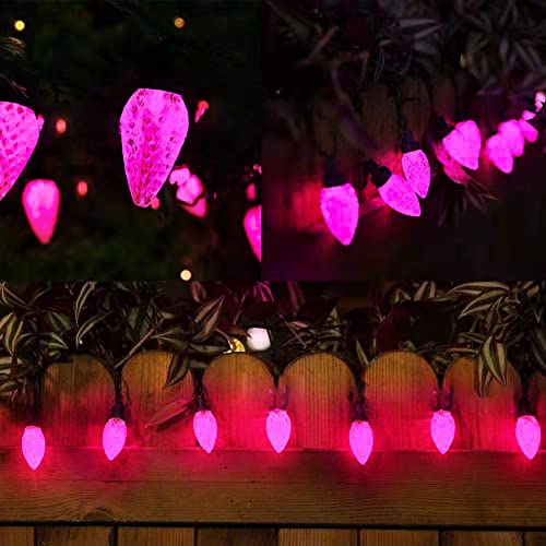 2PK Each 50 LED 49ft Extendable C9 Christmas Lights Decoration