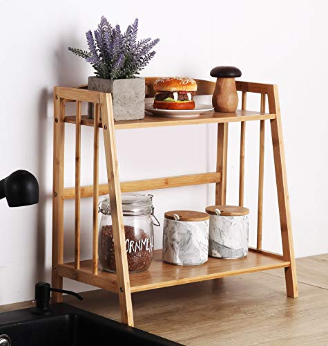 Bamboo Spice Rack Storage Shelves-2 & 3 Tier