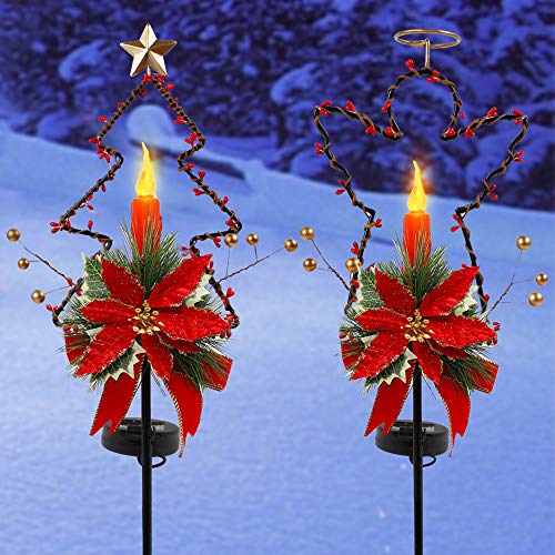 2 Sets Solar Christmas Yard Decorations