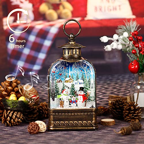 11" Musical Santa Lighted Christmas Snow Globe Decoration