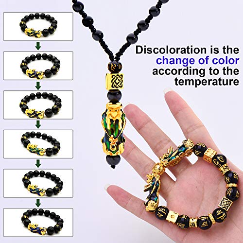 4 Piece Feng Shui Pi Xiu Pi Yao Bracelet Necklace Set