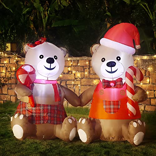 5.5FT Blowup Christmas Inflatable Decorations w/ LEDs