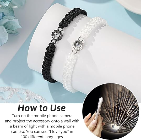 I Love You 100 Languages Bracelets, Couples Gifts for Boyfriend