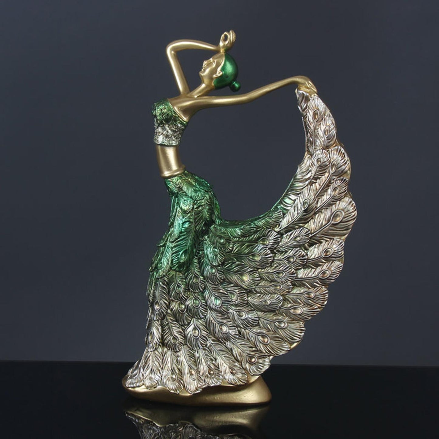 Peacock Dancer Figurine Art Statue Home Decoration