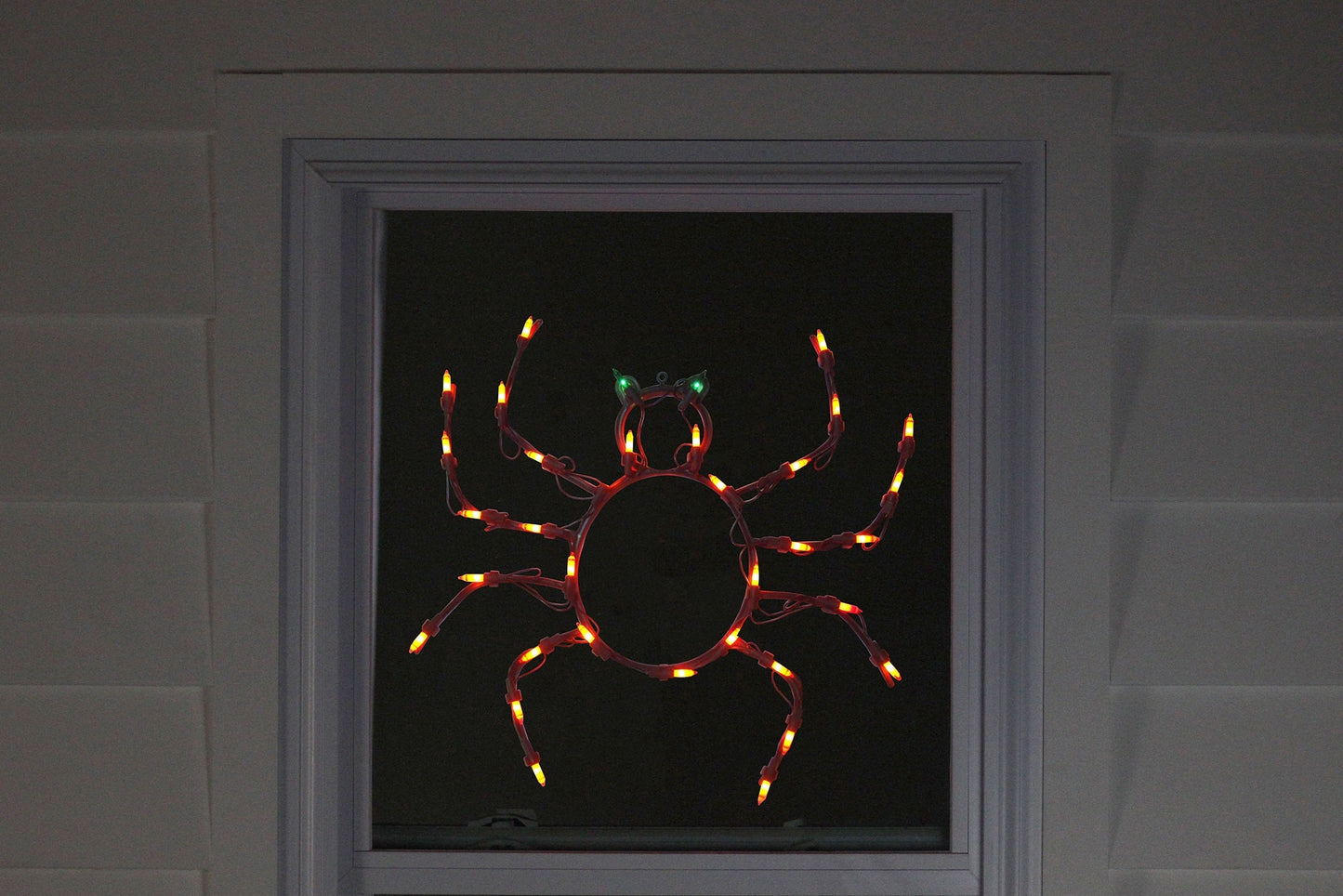 15" Lighted Spider Halloween Window Silhouette Decoration