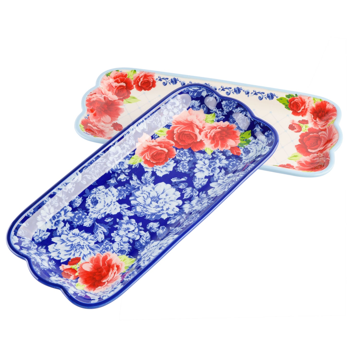 Frontier Rose 14.17-Inch Serving Platters, 2-Pack