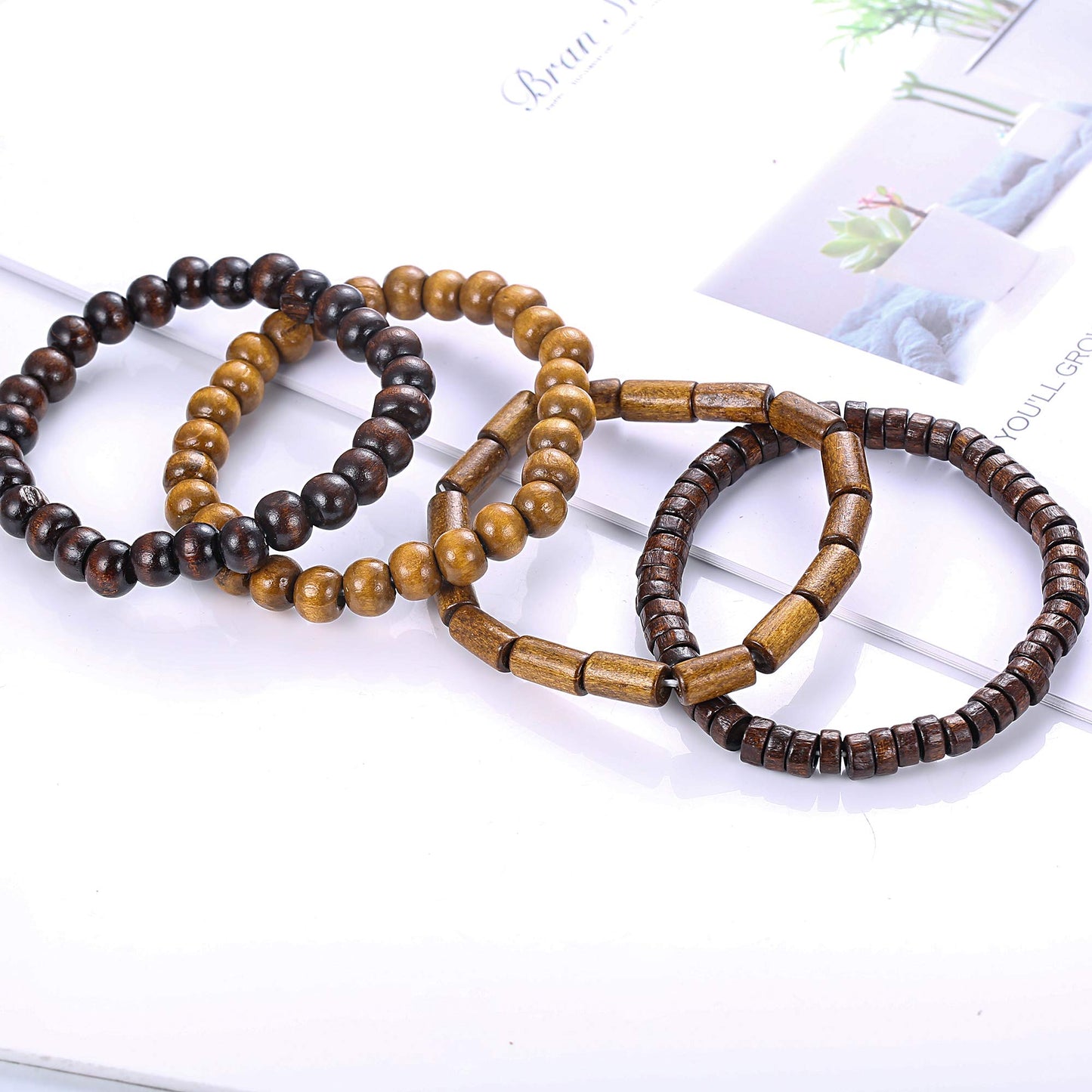 24 Pcs Braided Leather Bracelet Set