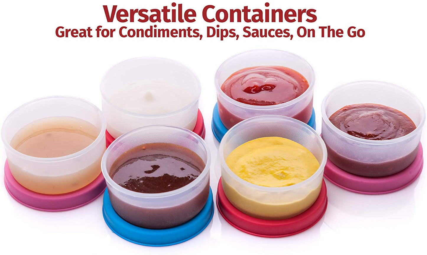 Condiment Cups Containers w/ Lid