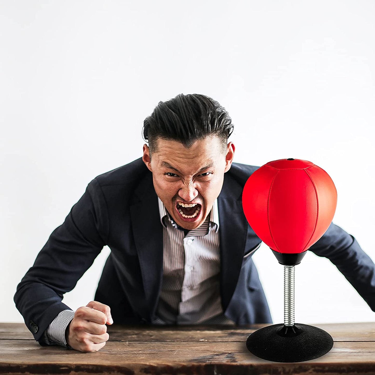 Stress Buster Desktop Punching Bag - Suctions to Your Desk, Heavy Duty