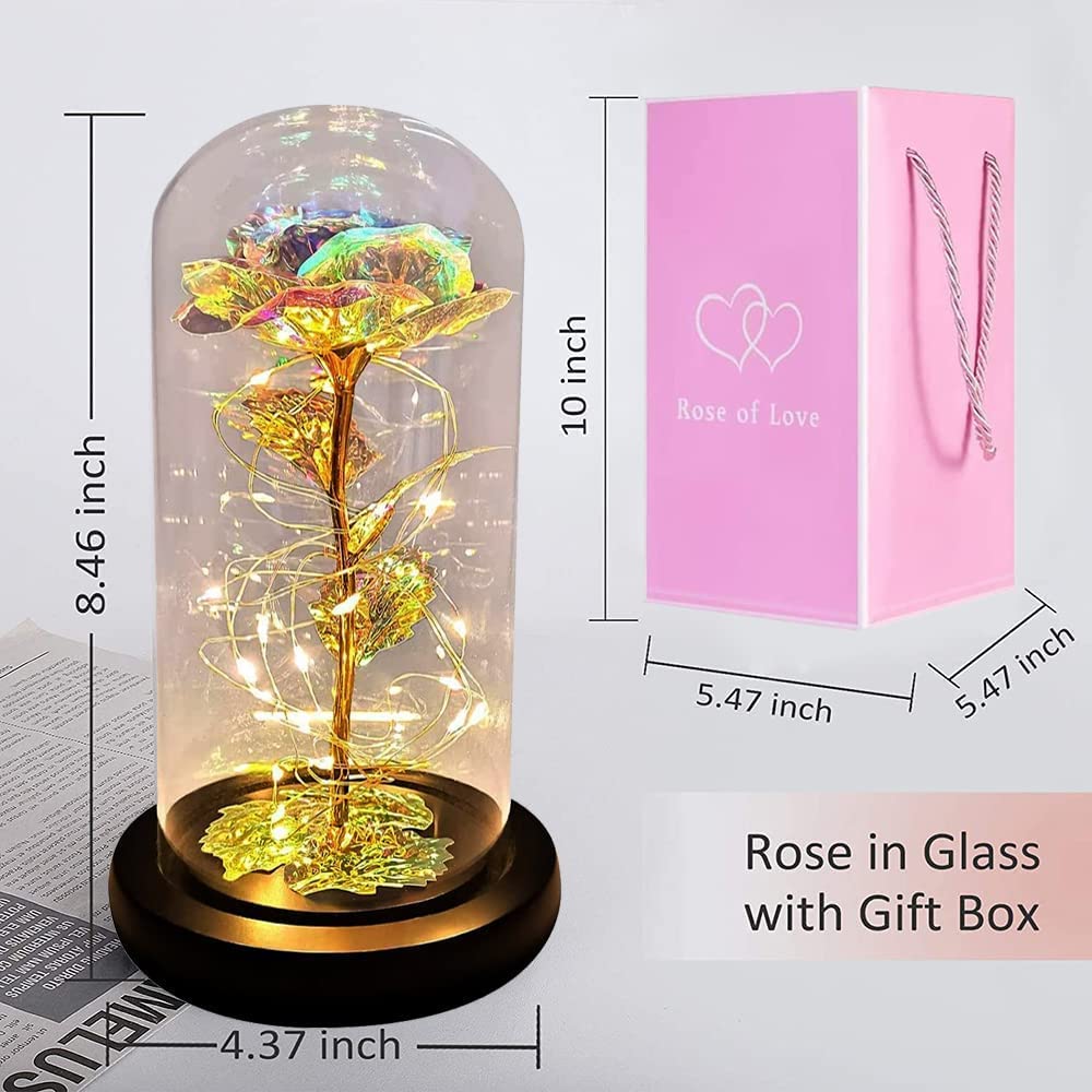 Forever Galaxy Roses Gifts, Eternal Light Rose Flower Gifts, Women Birthday Gifts