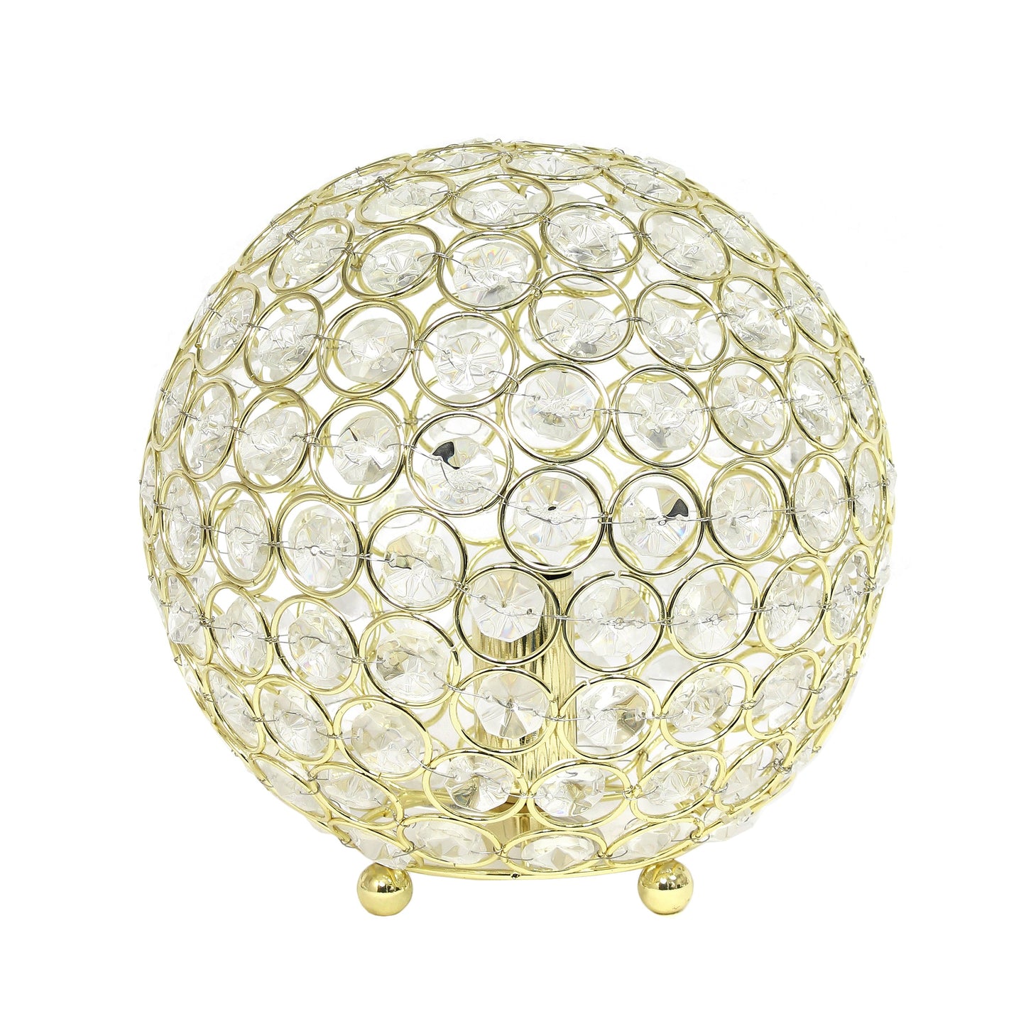 Elegant Designs Elipse 8 Inch Crystal Ball Sequin Table Lamp