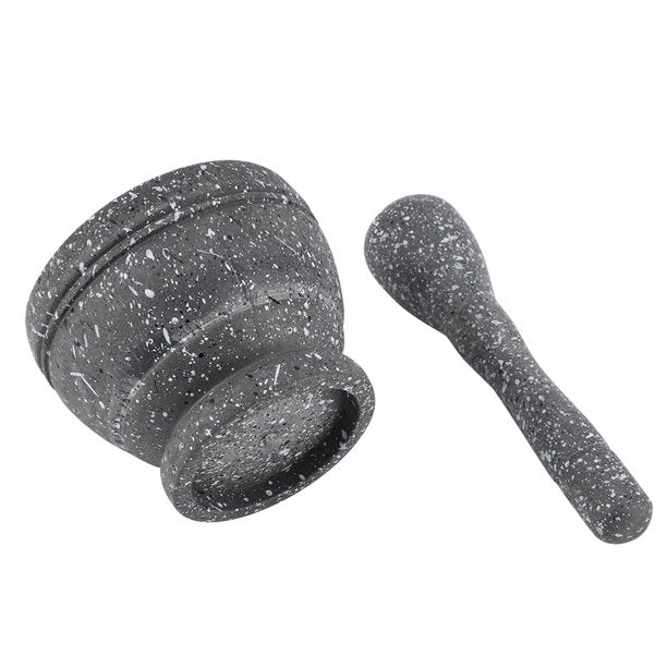 Granite Mortar and Pestle Set - Perfect for Crushing and Grinding Herbs and Spices to Maximize Flavor, Easy to Use & Clean, Solid Stone