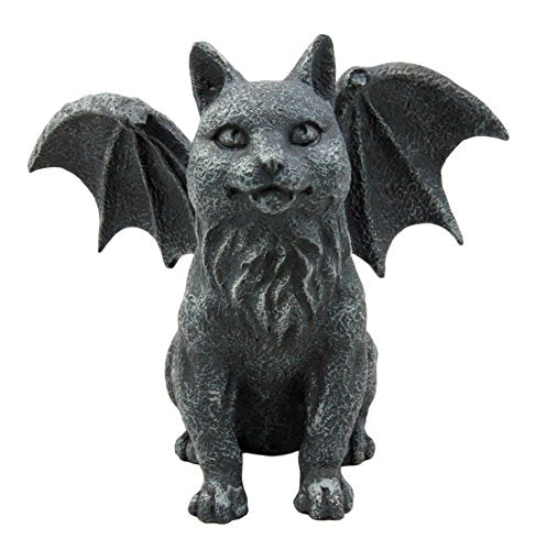 Winged Cat Gargoyle  Medieval Gothic Sculpture