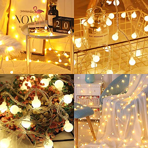 43 ft 100 Led Globe Christmas Lights -Warm White