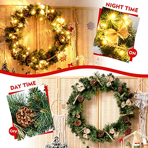 30” Pre-lit Christmas Wreath Decoration