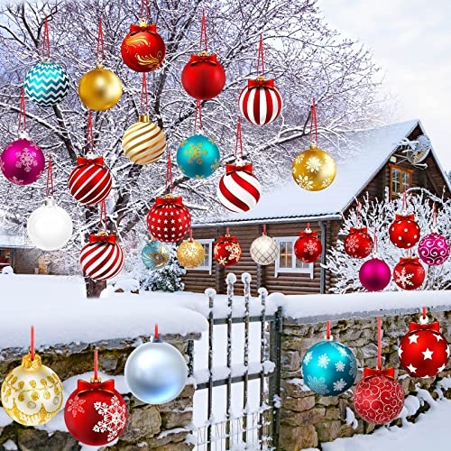 30 Pcs Plastic Double Sided Christmas Decorations